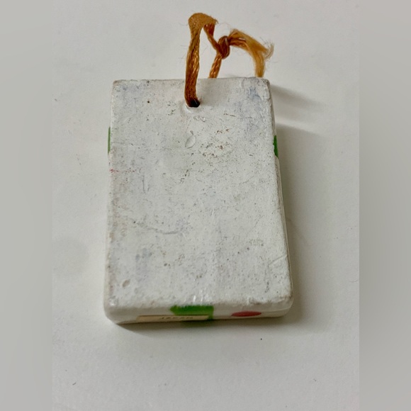 Mid Century Post WWII Japan Glazed Ceramic Christmas Present Ornament - Picture 7 of 13